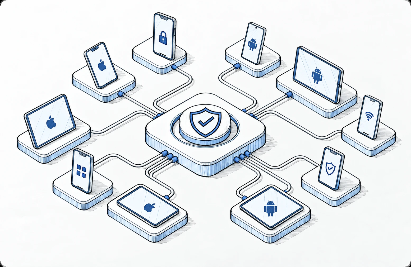 Mobile device management diagram